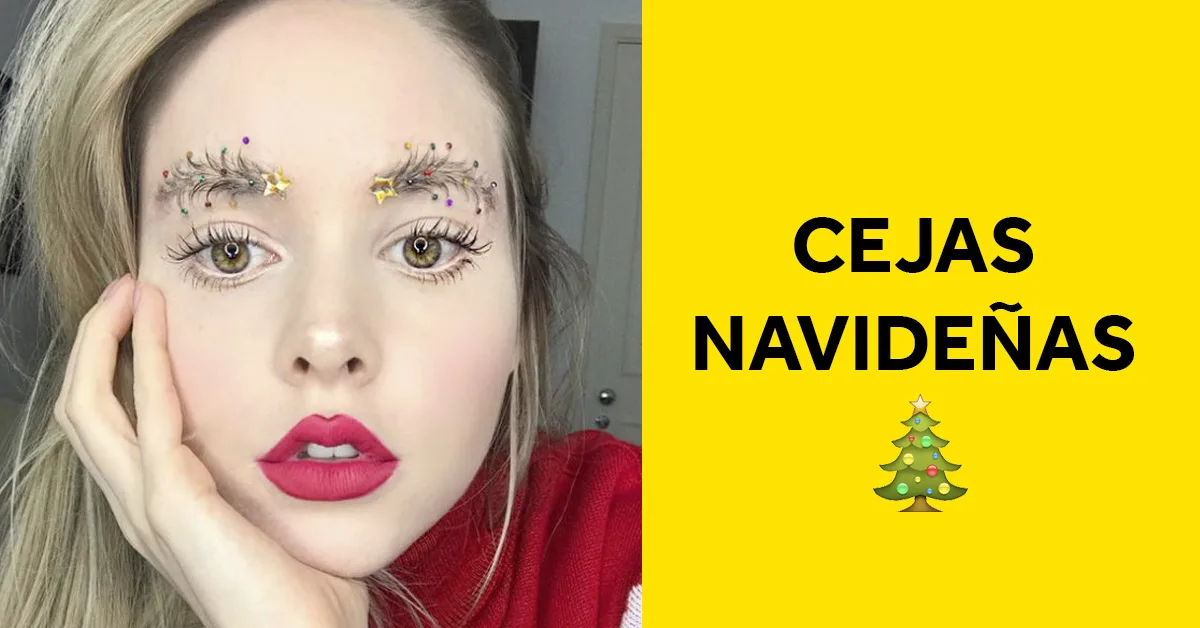 15 Imágenes de la extraña moda que arrasa en redes de gente convirtiendo sus cejas en motivos perfectos para esta Navidad