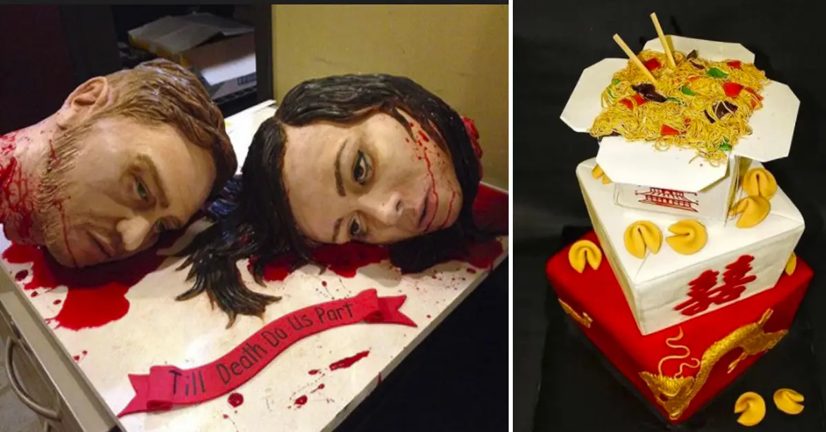 15 tartas de boda tan surrealistas que dejarían sin trabajo a cualquier repostero