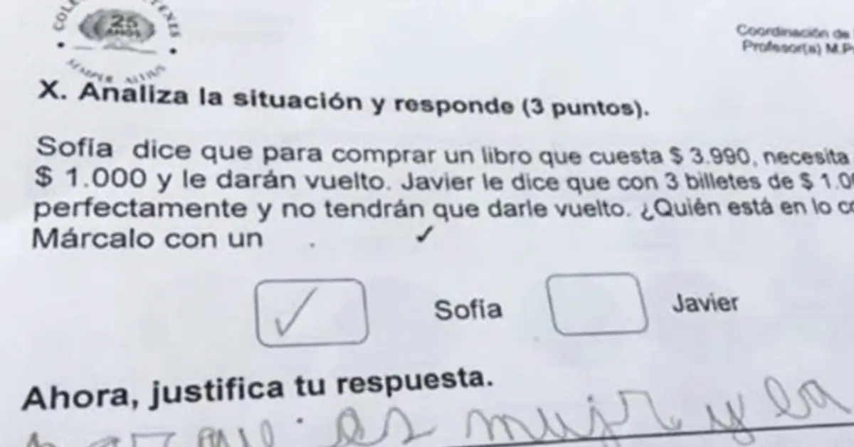 La viral solución de un chico al resolver un problema de matemáticas sin usar números