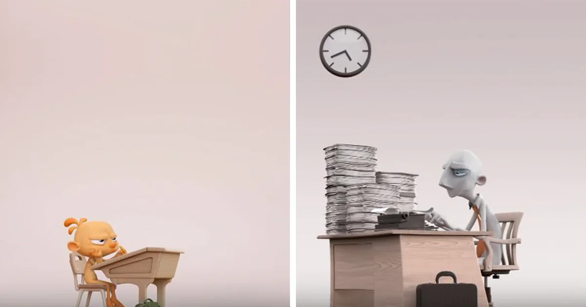 Este cortometraje, con aire a Pixar, muestra cómo la sociedad va apagando poco a poco nuestra creatividad