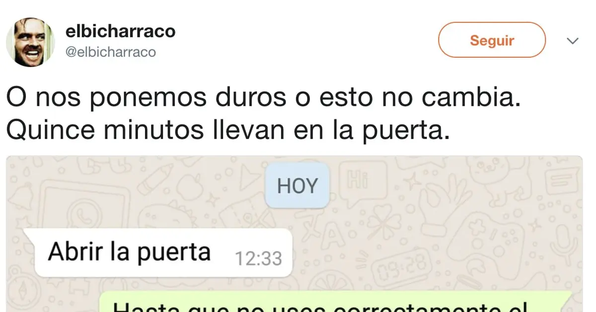La conversación de WhatsApp que arrasa en redes: no abrió la puerta a su amigo hasta que usara bien el imperativo