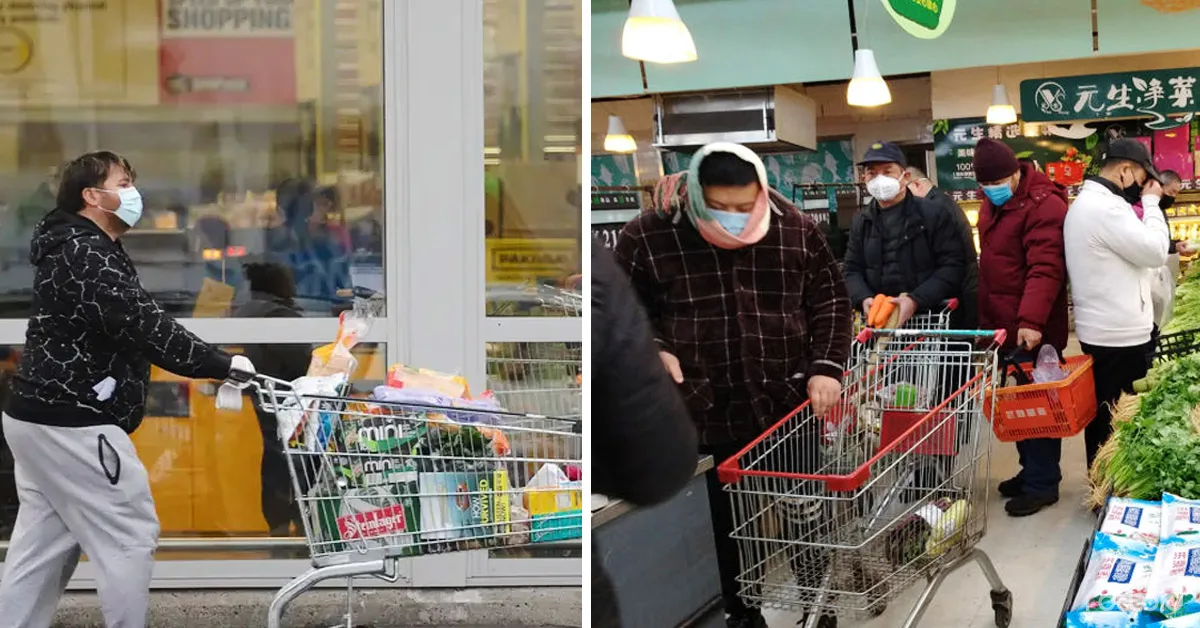 Un vídeo viral muestra qué pasa si toses sin mascarilla dentro de un supermercado